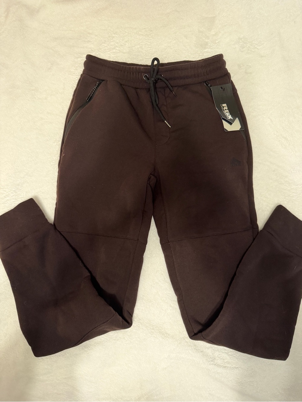 RBX Men's Dark Brown Jogger Sweatpants with Drawstring